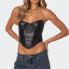 Aberdeen Faux Leather Cupped Corset