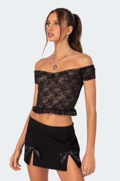 Addie Off Shoulder Lace Top