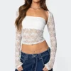 Addison Sheer Lace Two Piece Top