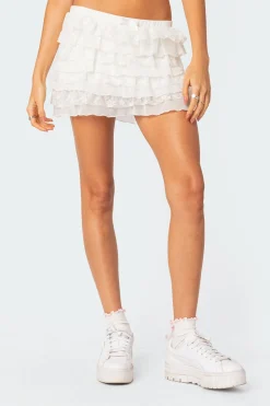 Adeena Layered Ruffle Mini Skirt
