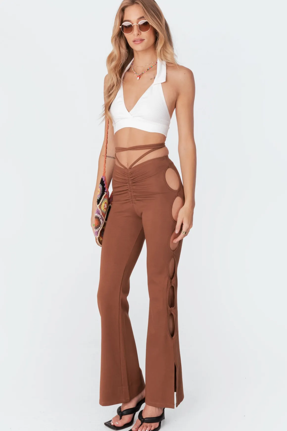 Adina Cut-Out Flared Pants