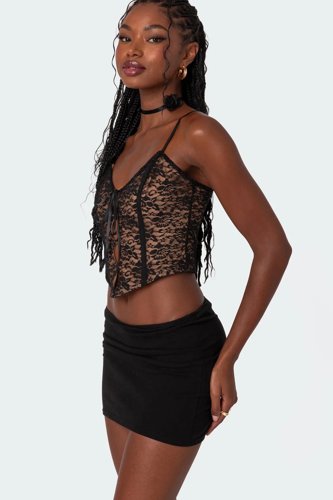 Adira Lace Keyhole Corset