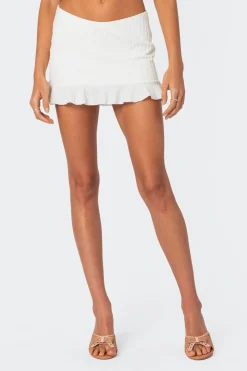 Adrianne Textured Knit Mini Skirt
