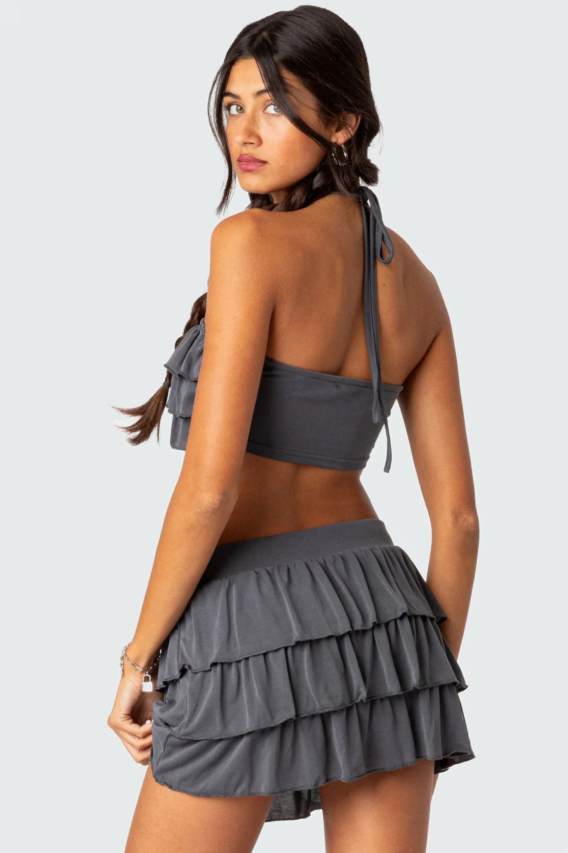 Aimee Ruffle Crop Top