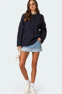 Alene Oversized Cable Knit Sweater
