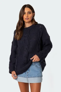 Alene Oversized Cable Knit Sweater