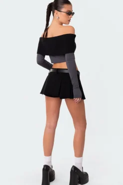 Alma Off Shoulder Half Knit Top