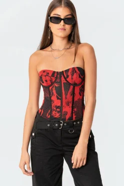 Aly Mesh Corset Top