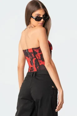 Aly Mesh Corset Top