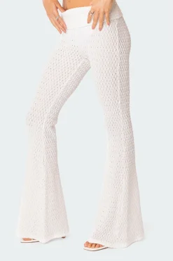 Amalia Textured Knit Fold Over Pants