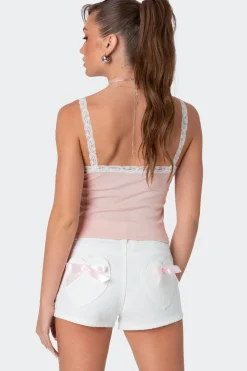 Amilia Lace Trim Tank Top
