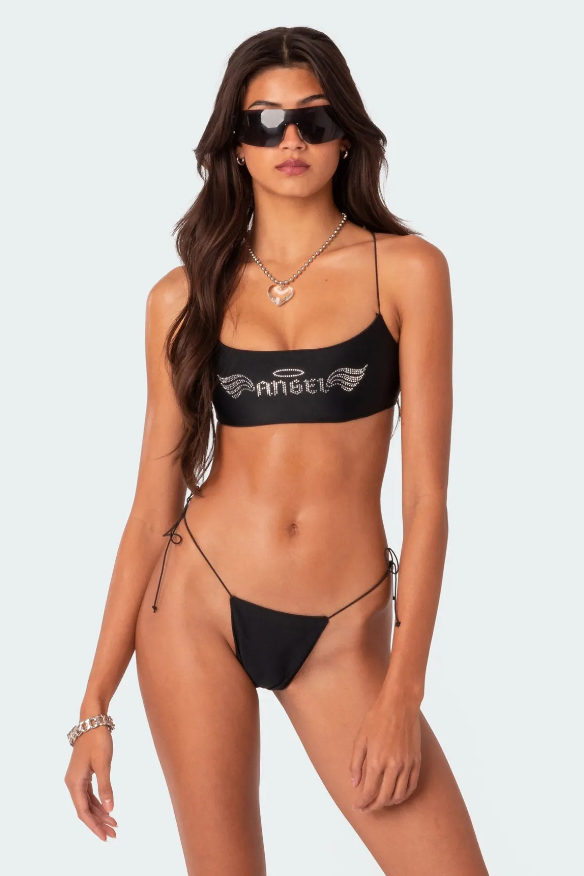 Angel Rhinestone Bikini Top
