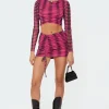Anisa Drawstring Mesh Mini Skirt