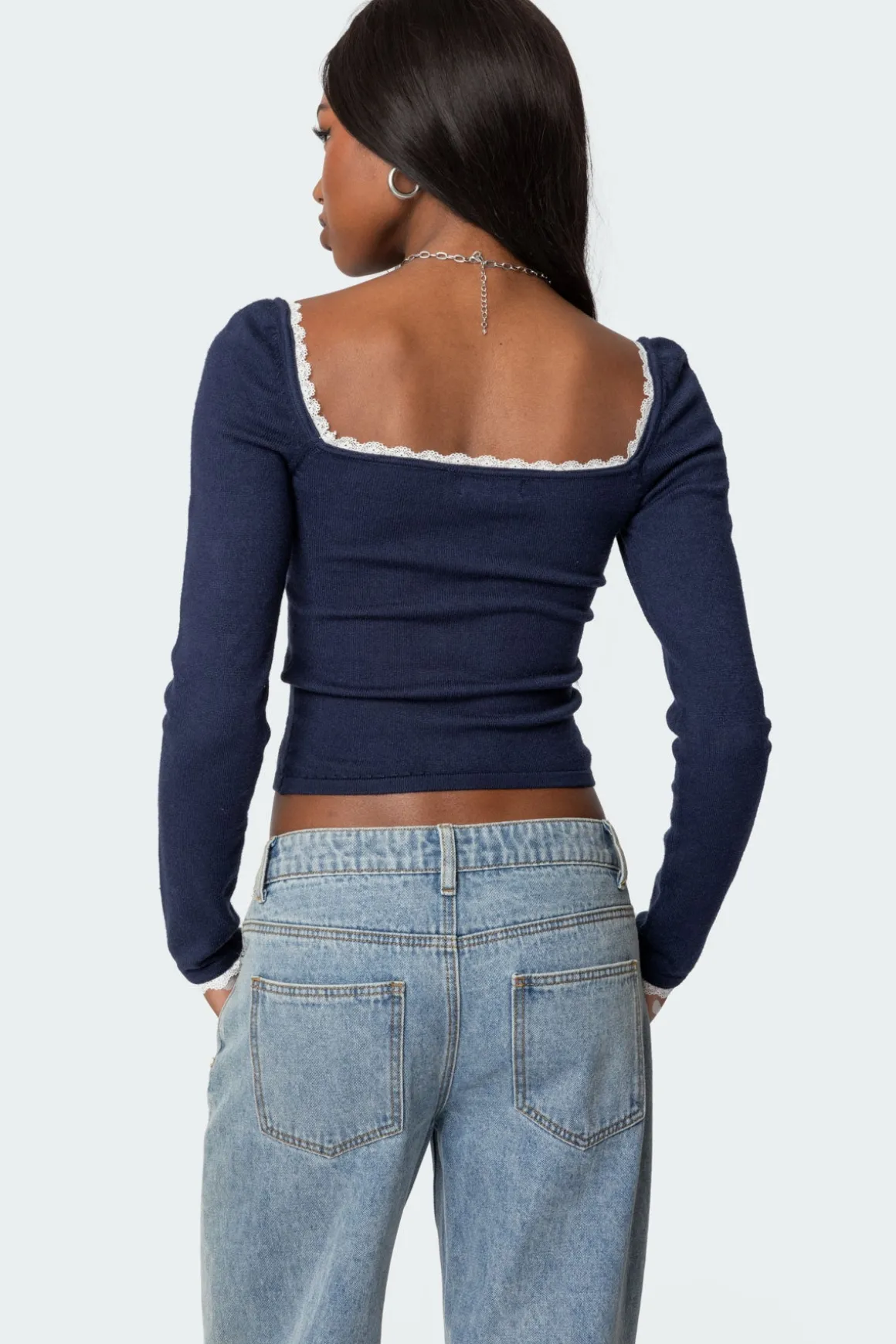 Ansley Lacey Cable Knit Top