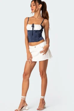 Arabelle Satin Lace Up Corset