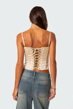 Arabelle Satin Lace Up Corset
