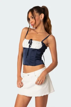 Arabelle Satin Lace Up Corset