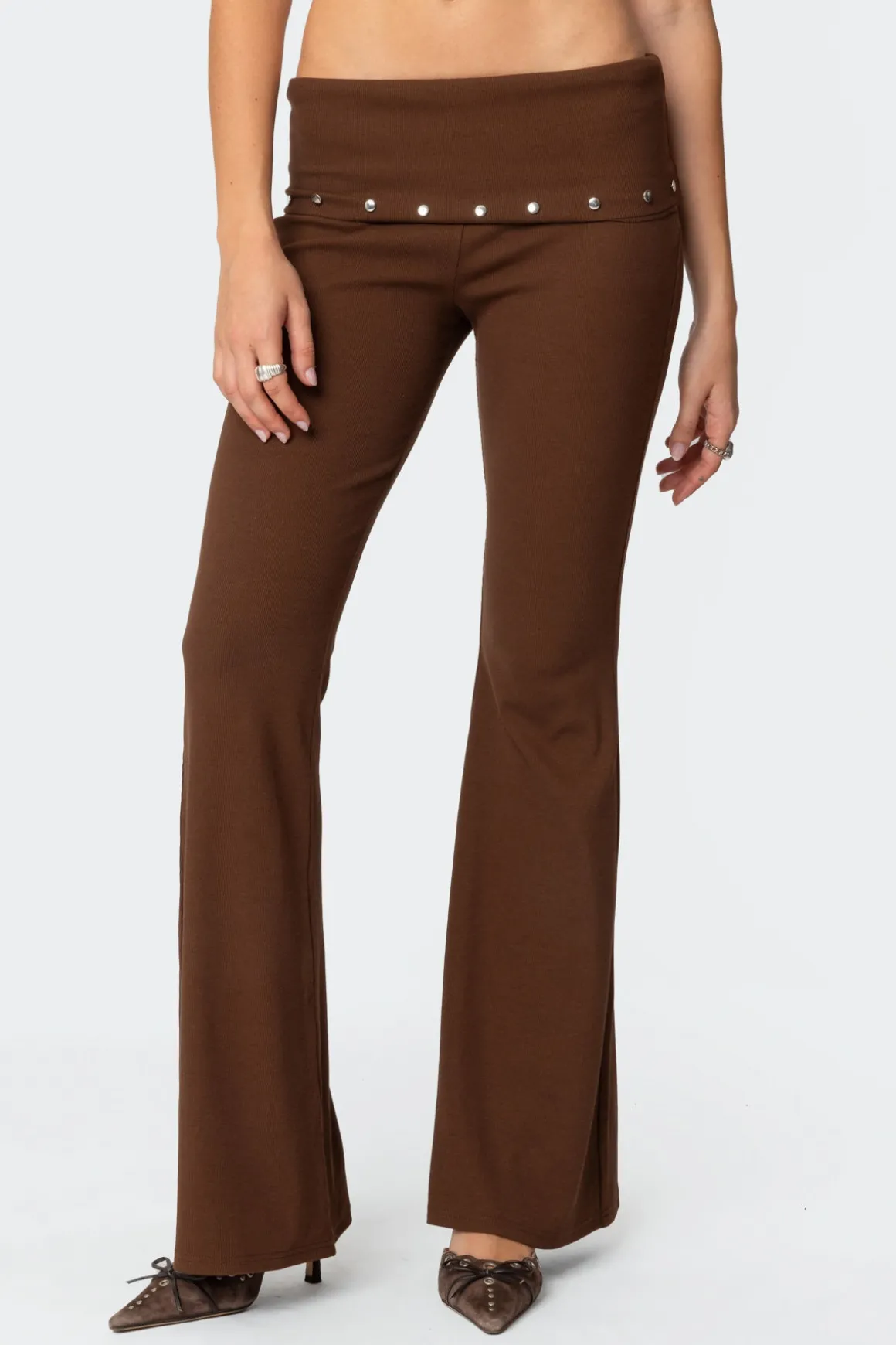 Aries Studded Fold Over Leggings