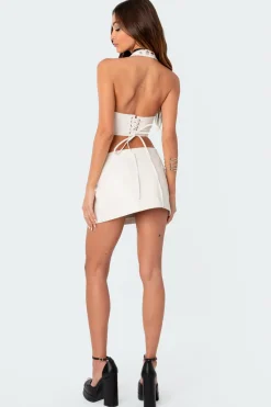 Armina Faux Leather Cupped Corset
