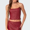 Aster Faux Leather Corset