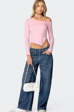 Asymmetric Two Piece Choker Top