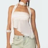 Asymmetric Two Piece Scarf Top