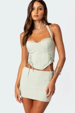 Audrina Side Lace Up Cupped Corset
