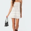 August Cotton Lace Mini Dress