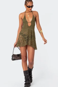 Austin Open Back Crochet Mini Dress