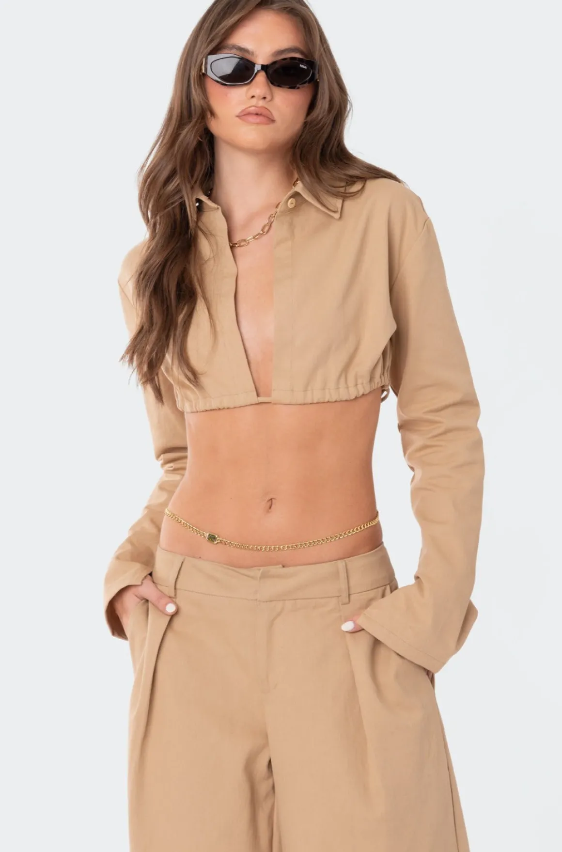 Avianna Open Back Collared Shirt