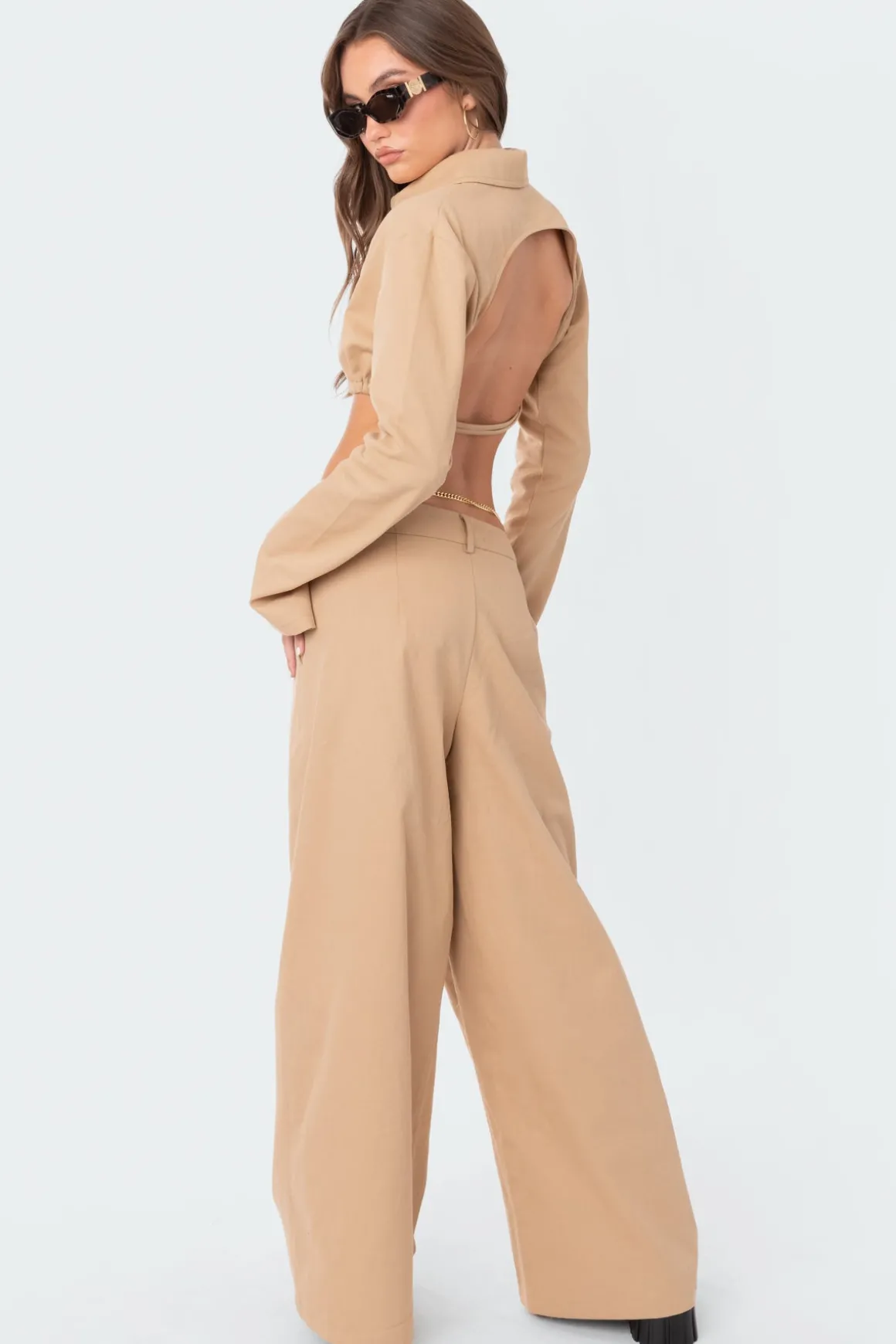 Avianna Open Back Collared Shirt