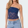Ballet Sheer Lace Tube Top