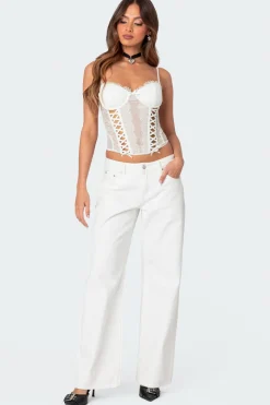 Becki Sheer Lace Cupped Corset