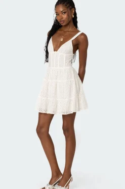 Bennett Eyelet Corset Mini Dress