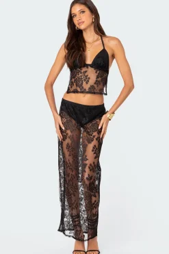 Bess Sheer Lace Maxi Skirt