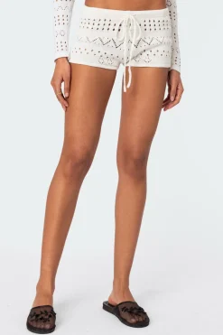 Betsy Tie Front Knitted Shorts