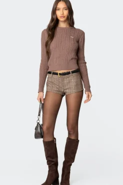 Beverly Bow Cable Knit Sweater