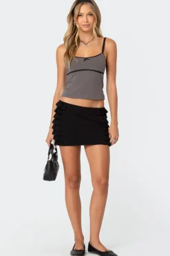 Blank Space Ruffled Mini Skirt