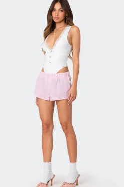 Bloom Lace Trim Ribbed Bodysuit
