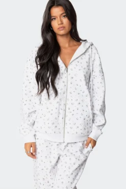 Bouquet Oversized Zip Up Hoodie