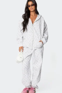 Bouquet Oversized Zip Up Hoodie