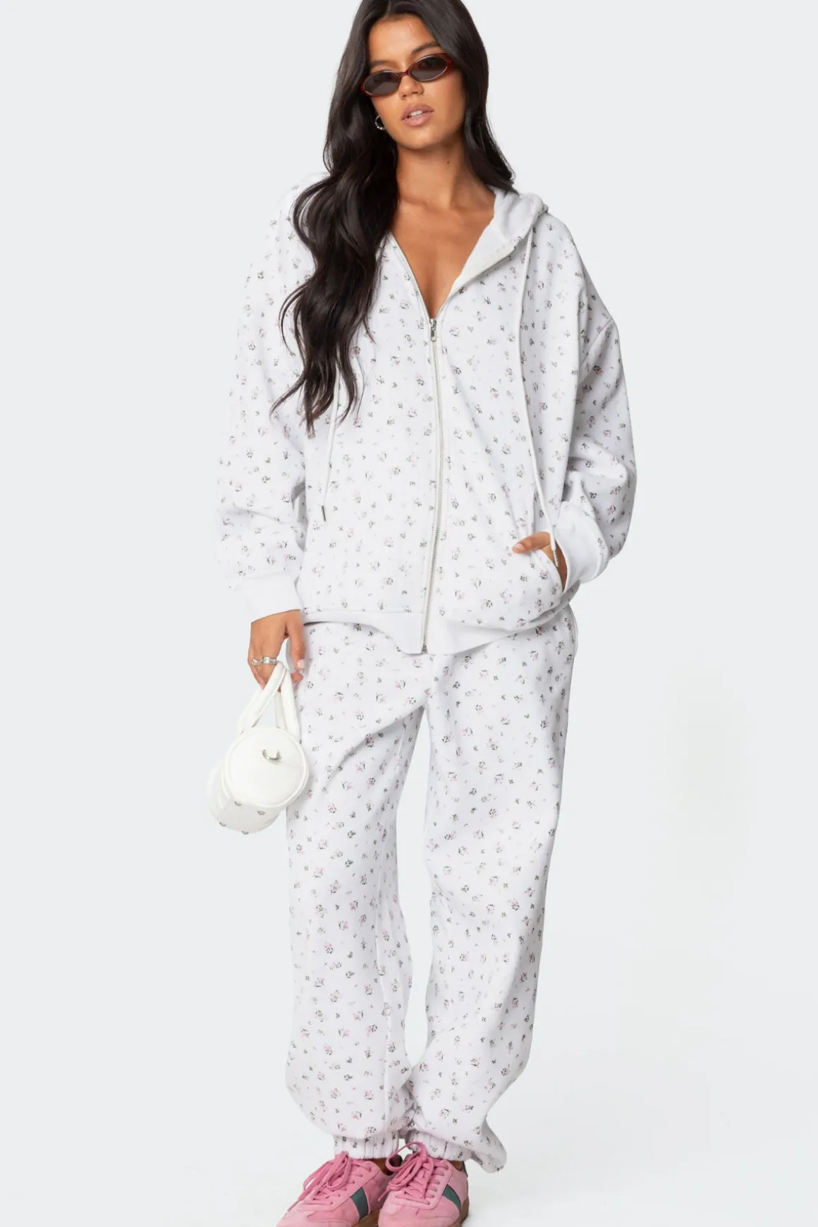 Bouquet Oversized Zip Up Hoodie