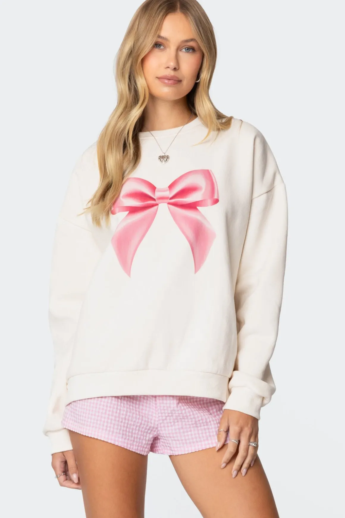 Bow Brat Printed Sweatshirt