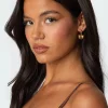 Bow Charm Hoop Earrings