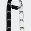 Bow Knit Skinny Scarf