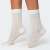 Bow Pointelle Socks