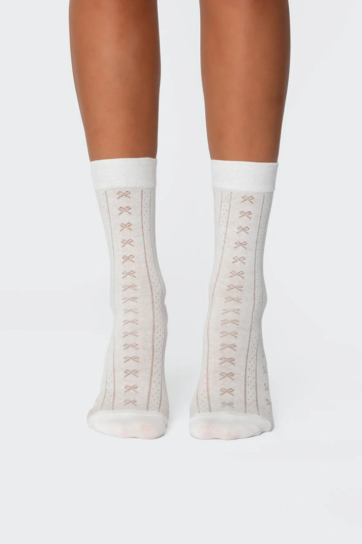 Bow Pointelle Socks