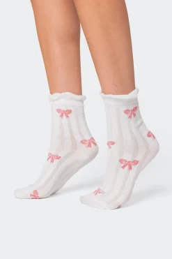 Bow Printed Socks