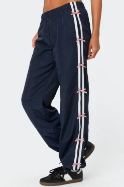 Bow Stripe Nylon Track Pants