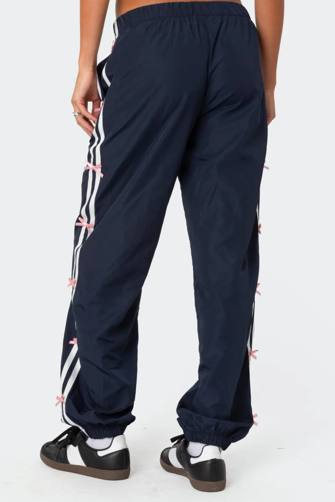 Bow Stripe Nylon Track Pants